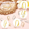 40Pcs 4 Colors Brass Micro Pave Clear Cubic Zirconia Hoop Earring Findings KK-CJ0003-97-3