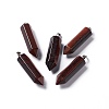 Dyed & Heated Natural Red Tiger Eye Double Terminated Pointed Pendants G-G926-01P-15-1