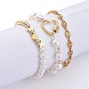 Beaded Bracelets & Link Bracelets & Chain Bracelets Sets BJEW-JB05509-4