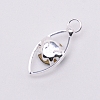 Glass Rhinestone Pendants PALLOY-WH0066-36P-10-2