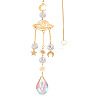 1Pc Faceted Glass Sun Catcher Pendant Decorations AJEW-TA0002-88-1