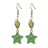 304 Stainless Steel Glass Dangle Earrings EJEW-JE05848-4