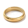 Ion Plating(IP) 304 Stainless Steel Simple Plain Band Finger Ring for Women Men X-RJEW-F152-03G-2