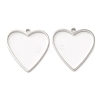 Non-Tarnish 304 Stainless Steel Open Back Bezel Heart Pendants STAS-Z040-03P-1