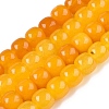 Dyed Natural White Jade Beads Strands G-T138-S19-4