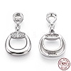 Rhodium Plated 925 Sterling Silver Micro Pave Cubic Zirconia Pendants STER-T004-11P-4