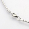 Non-Tarnish Casual Style 304 Stainless Steel Snake Chain Choker Necklaces X-STAS-O037-05-3