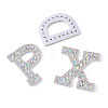 Alphabet Resin Rhinestone Patches DIY-TAC0005-45D-12