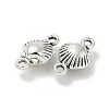 Tibetan Style Alloy Shell Shape Connector Charms TIBE-S324-13AS-2