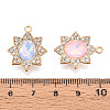 Alloy Glass Pendants X-PALLOY-N176-64KCG-4