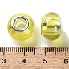 Shell Transparent Brass Cores Acrylic European Beads OACR-M024-07S-09-3