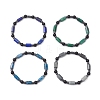 Natural & Synthetic Mixed Gemstone Beads Stretch Bracelets BJEW-JB12722-2