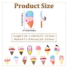 13Pcs PVC Ice Cream Lapel Pin Backs for Backpack Clothes JEWB-CJC0022-014B-2