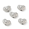 Brass Micro Pave Clear Cubic Zirconia Beads CU-CBAC675-09P-1