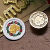 Christmas Series Wax Seal Brass Stamp Head LS-AJEW-M037-01G-22-1