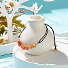 Natural Red Aventurine Chips Braided Bead Bracelet BJEW-JB08019-03-2