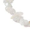 Natural White Moonstone Stretch Bracelets BJEW-JB11147-04-4