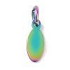 Ion Plating(IP) 304 Stainless Steel Stamping Blank Tag Pendants STAS-I311-20A-RC-1