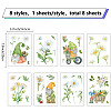 8 Sheets 8 Styles PVC Waterproof Wall Stickers DIY-WH0345-057-2