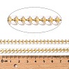 Brass Enamel Leaf Link Chains CHC-F021-02G-06-2