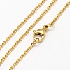 Trendy Unisex 304 Stainless Steel Cable Chain Necklaces X-NJEW-M047-02-1