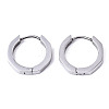 Non-Tarnish 304 Stainless Steel Huggie Hoop Earrings STAS-R115-22P-1