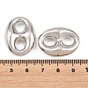 Brass Oval Links Connector Charms KK-H292-47P-01-3