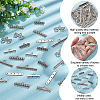 80Pcs 8 Styles Tibetan Style Alloy Chandelier Component Links FIND-GO0003-54-5