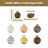 Cheriswelry 36Pcs 6 Colors Alloy Charms FIND-CW0001-19-3