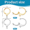 100Pcs 2 Styles 304 Stainless Steel Leverback Earring Findings STAS-PH0007-17-2