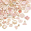 112Pcs 28 Styles Alloy Enamel Pendants ENAM-TA0009-08-3