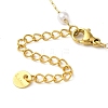 304 Stainless Steel & Plastic Pearl Link Chain Necklaces for Women NJEW-K383-04B-G-3