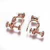Brass Screw Clip-on Earring Converters Findings LS-KK-F785-04RG-2