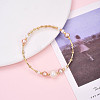 Brass Natural Fresh Water Pearl Beaded Bracelets for Women BJEW-T022-10G-1