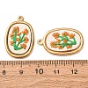304 Stainless Steel & Cloth Embroidered Pendants FB-CBAFBAF-05G-3