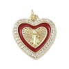 Brass Micro Pave Cubic Zirconia Pendants KK-K368-15G-2
