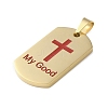 304 Stainless Steel Enamel Pendants STAS-G346-38G-2