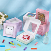 16Pcs 4 Colors Foldable Square Paper Storage Gift Boxes CON-PH0003-19-4