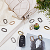 12Pcs 4 Colors Alloy Spring Gate Rings FIND-NB0006-21-4