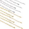 10Pcs 2 Colors 316L Surgical Stainless Steel Paperclip Chain Necklaces NJEW-DC00010-1