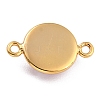 Golden Plated Brass Enamel Links Connectors KK-P197-01A-G-4