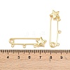 Star Brass Brooch Findings LS-KK-Z132-01G-02-3