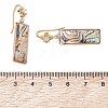 Brass Micro Pave Clear Cubic Zirconia Dangle Earrings EJEW-JE06949-3