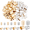 80Pcs 8 Styles Brass Cord Ends KK-CN0003-46-1