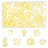 120Pcs 8 Styles Transparent Spray Paint Glass Beads GLAA-FS0002-28-1