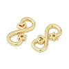 Brass S-Hook Clasps KK-S527-06G-2