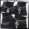 Multilayer Alloy Shoe Decoration Chain AJEW-WH20006-171-4