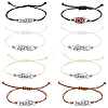 8Pcs 4 Colors 304 Stainless Steel Macrame Pouch Bracelet Making for Stone Holder AJEW-PH0011-84-1