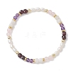 Natural Mixed Gemstone Beads Stretch Bracelets for Women BJEW-JB13316-01-2