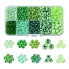DIY Flat Round & Heart Acrylic & Glass Seed Beads Jewelry Making Findings Kits DIY-FS0006-43C-1